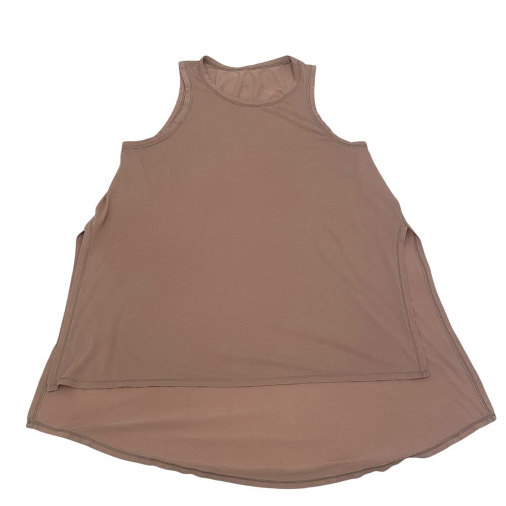 Lululemon Mauve Soft Side Slit Tank Top with Crew Neck Size 8 Extended Back
